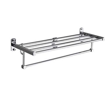 Imagem de Prateleira de banheiro Toalheiro de banheiro com gancho de cobre sem ferrugem fácil de limpar resistente pendurar na parede chuveiro barra de toalha arrumada para cozinha de hotel 1126 (tamanho: 80 cm