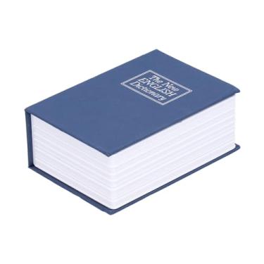 Imagem de aqxreight Cofre para Livros Com Fechadura e Chave Armazenamento de Segurança Discreto para Dinheiro, Joias e Objetos de Valor Caixa Segura para Casa e Escritório para Crianças e Adultos (mini azul)