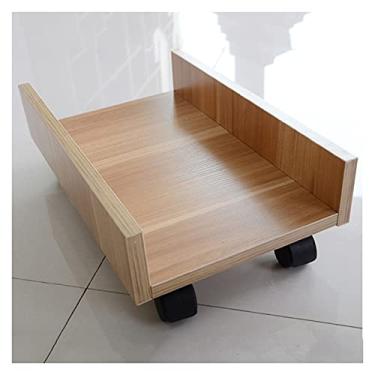 Imagem de pcagfaajmh Suporte de CPU Suporte de torre de PC, suporte de CPU de mesa para a maioria das capas de PC ou PC sob a mesa, carrinho com 4 rodízios, suporte de torre de PC de cinco cores (cor: Dourado
