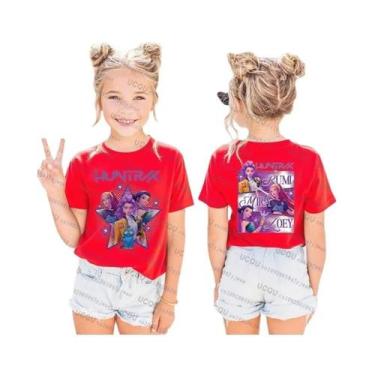 Imagem de Camiseta De Halloween Para Crianças Kpop Demon Hunters, Roupas Casuais