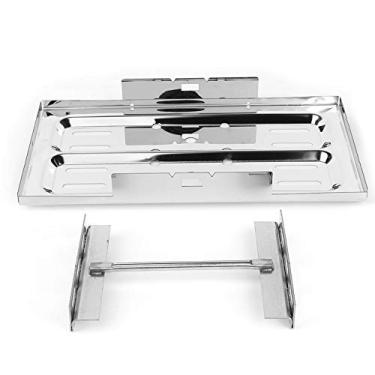 Imagem de aqxreight Suporte de Bandeja de Bateria de Aço Inoxidável Ajuste Universal para Baterias de Carros e Caminhões, Design Polido, Kit de Fixação Segura Com Acessórios de Fácil Instalação