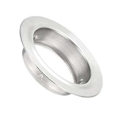Imagem de PATIKIL Colar de tubo de 100 mm, flange de parede redonda Flange de tubo reto de aço inoxidável 304 para abertura de piso de parede e teto mangueira de ventilação do secador de ar condicionado, prata