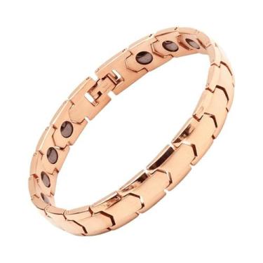 Imagem de Pulseira Esportiva Masculina De Aço Titânio Com Terapia Magnética, Des