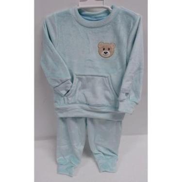 Imagem de Conjunto Bebê Menino Plush Bordado Inverno Lessa Kids B9297-Masculino