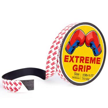 Imagem de Rolo de fita magnética, fita magnética flexível de 1/2 × 15 pés com forte adesivo 3M - Tiras magnéticas de 70 mil para geladeira, artesanato DIY, quadro branco, organização de casa e escritório