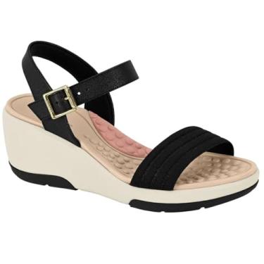 Imagem de Sandália Anabela Modare Elástico Feminina - Preto - 36