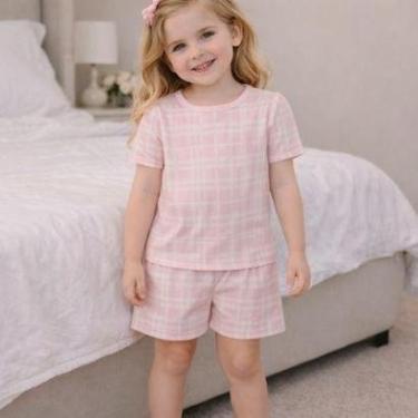 Imagem de Pijama Infantil Menina Algodão Xadrez Rosa e Verde 4YOU- Cativa-Feminino