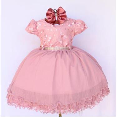 Imagem de Vestido Infantil Para Festa Luxo Daminha Casamento Super Oferta E Tiar