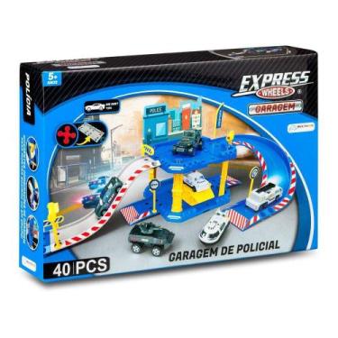 Imagem de Pista Garagem De Policial Express Wheels Com 40 Peças  - Multilaser, A
