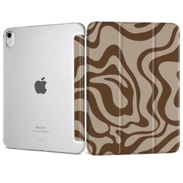 Imagem de DONGKE Capa inteligente para iPad Air de 11 polegadas, M3 2025, M2 2024, iPad Air 5ª 2022/4ª geração 2020 10,9 polegadas, fina, dobrável, rígida, capa traseira translúcida - [despertar/hibernar