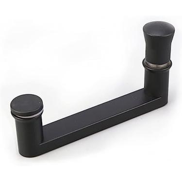 Imagem de BAZAC Puxador de porta de vidro de chuveiro, puxador de porta de chuveiro de aço inoxidável, puxador de porta de celeiro tubo de substituição-Black