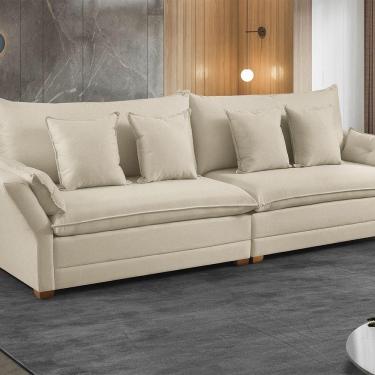 Imagem de Sofá Fixo 3 Lugares M-198 2,30m Estofados Martins Creme