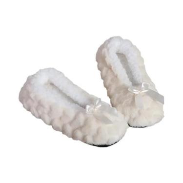 Imagem de Pantufas Femininas De Inverno Quentes E Macias, Antiderrapantes, Para 