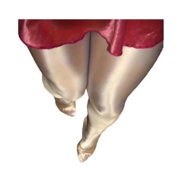 Imagem de Meia-calça Feminina Luxuosa Com Brilho Óleo, Cor Sólida, Tecido De Mal