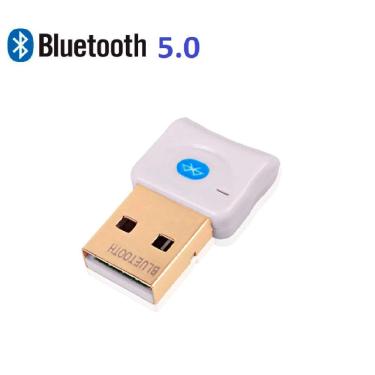 Imagem de Adaptador USB Bluetooth 5.0 CSR Dongle Para PC e Notebook Branco