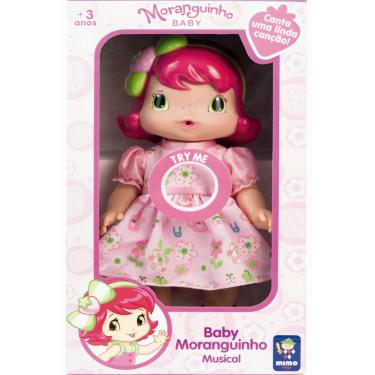 Imagem de Boneca Baby Moranguinho Que Canta 30 Cm Mimo - 4009