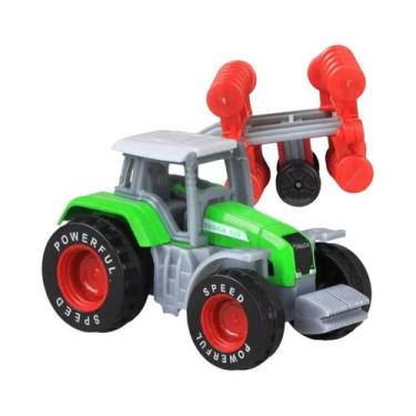 Imagem de Miniatura De Trator De Fazenda Em Metal Para Crianças, Modelo De Carro