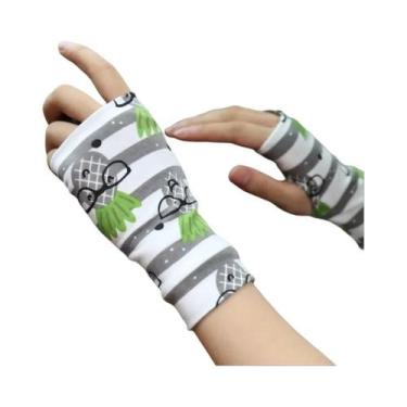 Imagem de Luvas Unissex Finas De Verão Sem Dedos Com Proteção Solar Para Cicatri