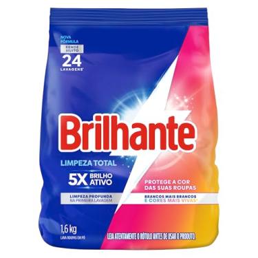 Imagem de Brilhante Limpeza Total - Lava-Roupas Em Pó Roupas Brancas E Coloridas Ativo Concentrado Pacote 1 6Kg
