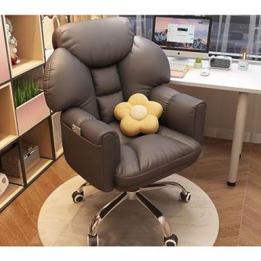 Imagem de Cadeira de jogos com apoio para os pés e suporte lombar – Cadeira ergonômica de escritório com encosto alto para trabalho ou casa – Cadeira de jogador ajustável