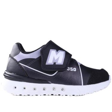 Imagem de Tênis Infantil Menino Mini-pé 2507. Preto/Branco-Masculino