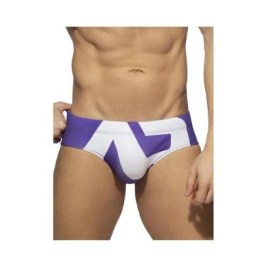 Imagem de Sunga Masculina Estampada Com Cordão, Modelo Triângulo, Para Praia E N