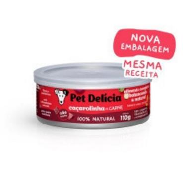 Imagem de Ração Úmida Natural Caçarolinha de Carne para Cães Adultos 110g Pet Delícia