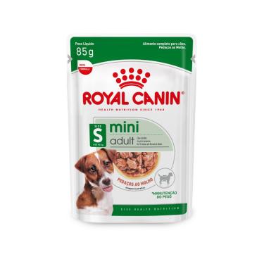 Imagem de Ração Úmida Royal Canin Mini Adult para Cães Adultos de Porte Pequeno Sachê 85G