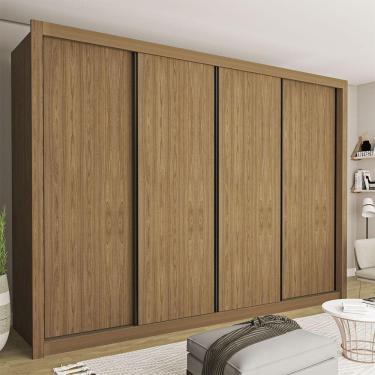 Imagem de Guarda Roupa Casal Milano 4 Portas 4 Gavetas Minastex Carvalho