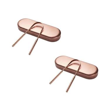Imagem de Kit 2 Raspador Limpador De Língua Com Estojo Inox Premium Cobre Oravy