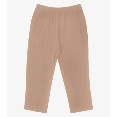 Imagem de Calça Feminina Plus Size Em Molecotton Secret Glam Marrom, Plus G3, Ma