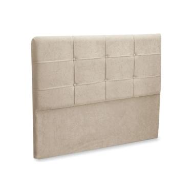 Imagem de Cabeceira Cama Box Casal King 195cm London Veludo Bege - Js Móveis