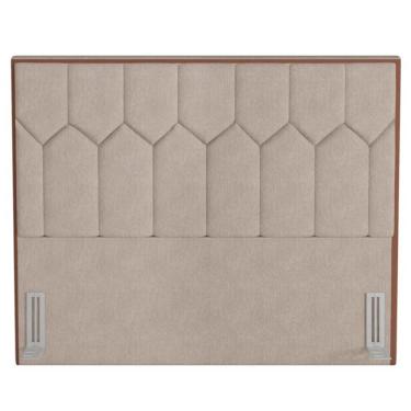 Imagem de Cabeceira Cama Box Casal King 195cm Órion Z37 Linho Areia - Mpozenato