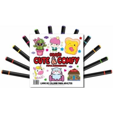 Imagem de Livro - Cute & Comfy Coloring Book for Adults - Fofo e Aconchegante - 