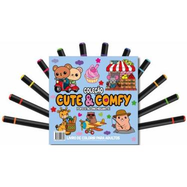 Imagem de Livro - Cute & Comfy Coloring Book for Adults - Fofo e Aconchegante - 