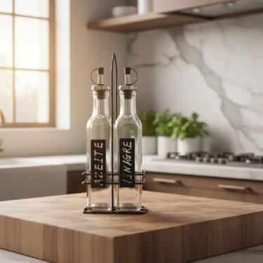 Imagem de Kit 2 Dispenser de Vidro Para Azeite e Vinagre 280ml - Homeland