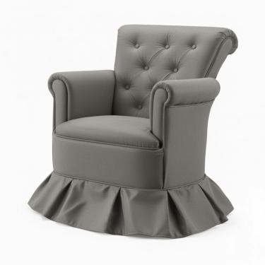 Imagem de Poltrona Amamentação Aconchego Confortável Descanso Quarto Bebê Suede Cor:suede Cinza