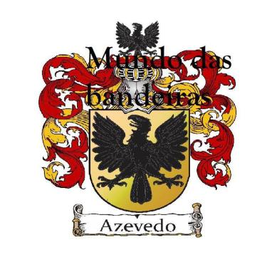 Imagem de Pôster Heráldica Brasão Da Família Azevedo 32X43 Cm