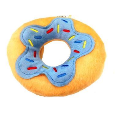 Imagem de Brinquedo De Pelúcia Para Cães E Gatos  - Rosquinha Azul