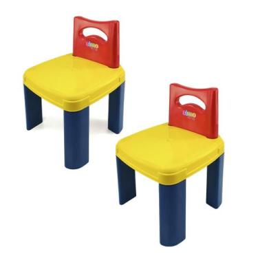 Imagem de Kit 2 Cadeiras Infantil Desmontáveis Simo Toys Cadeirinha Brinquedo Cr