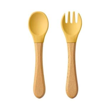 Imagem de Conjunto De Utensílios De Aprendizagem Para Bebês: Colher E Garfo De S