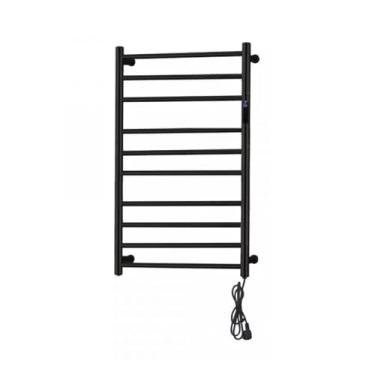 Imagem de Toalheiro Térmico Grande Redondo Preto Bivolt com Timer Embutido - Kzi (Fio Lado Direito, Grande)