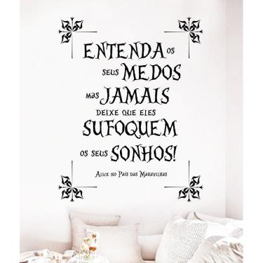 Imagem de Adesivo Decorativo De Parede Frase Entenda Os Seus Medos