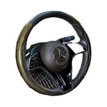 Imagem de Capa Universal Antiderrapante Para Volante De Carro Em Fibra De Carbon
