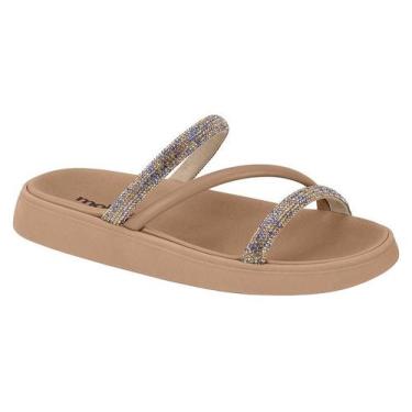 Imagem de Papete Feminina Moleca Calce Facil Tiras Com Strass Azul/Verde, Azul, 