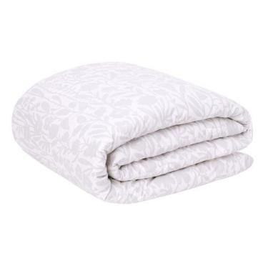 Imagem de Duvet Floral Artsy Cinza 200 Fios Solteiro - Westwing Collection, Cinz