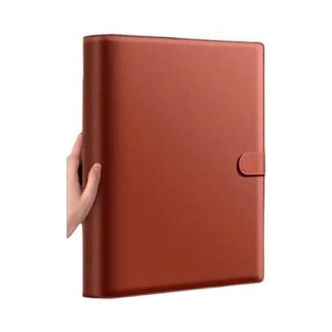 Imagem de Organizador De Couro A4 Para Documentos, Caderno De Viagem, Diário, Ma