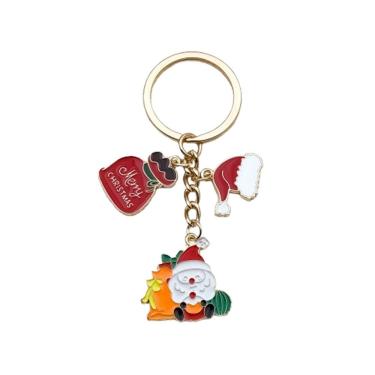 Imagem de Chaveiro Feliz Natal, Papai Noel, bolsa de presente, pingente