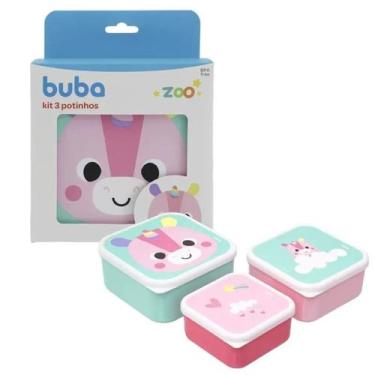 Imagem de Kit 3 potinhos papinha buba zoo unicornio 19056