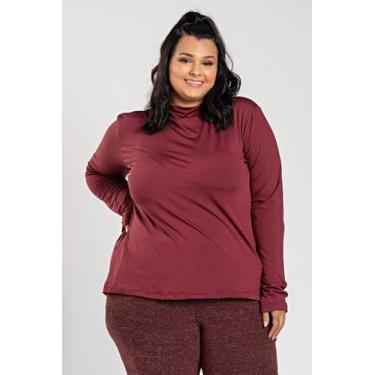 Imagem de Blusa Cacharréu Feminina Manga Longa Plus Size Térmica Peluciada - Ser